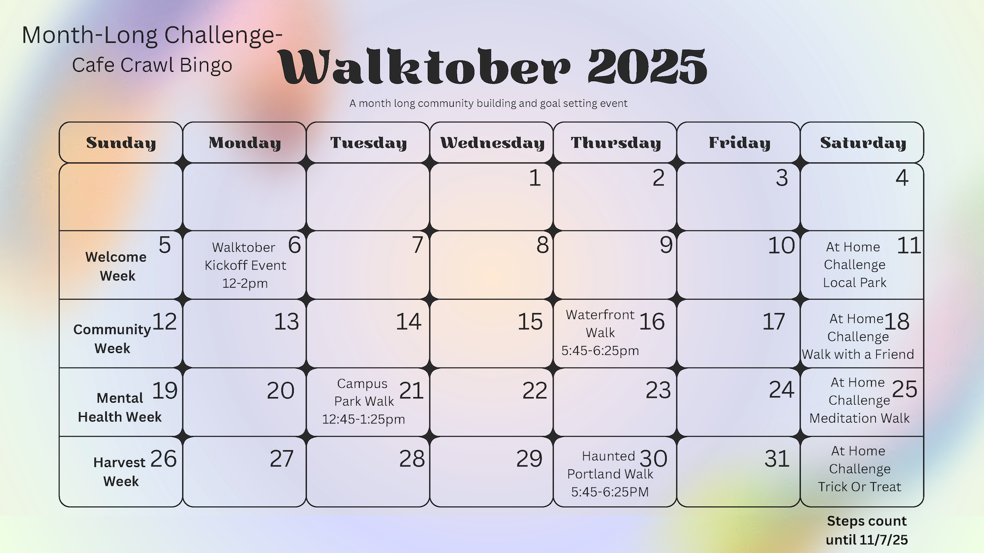 WalktoberCalendar